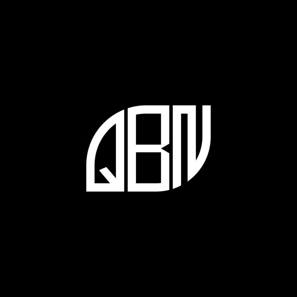 qbn-Brief-Logo-Design auf schwarzem Hintergrund. qbn-Kreativinitialen-Buchstaben-Logo-Konzept. qbn-Vektorbriefdesign. vektor