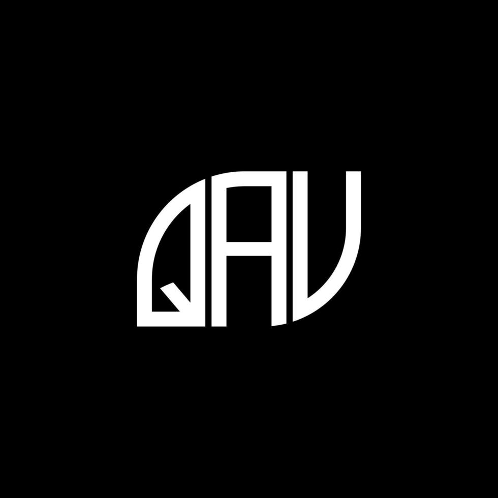 qav-Buchstaben-Logo-Design auf schwarzem Hintergrund. qav kreatives Initialen-Buchstaben-Logo-Konzept. qav Briefgestaltung. vektor