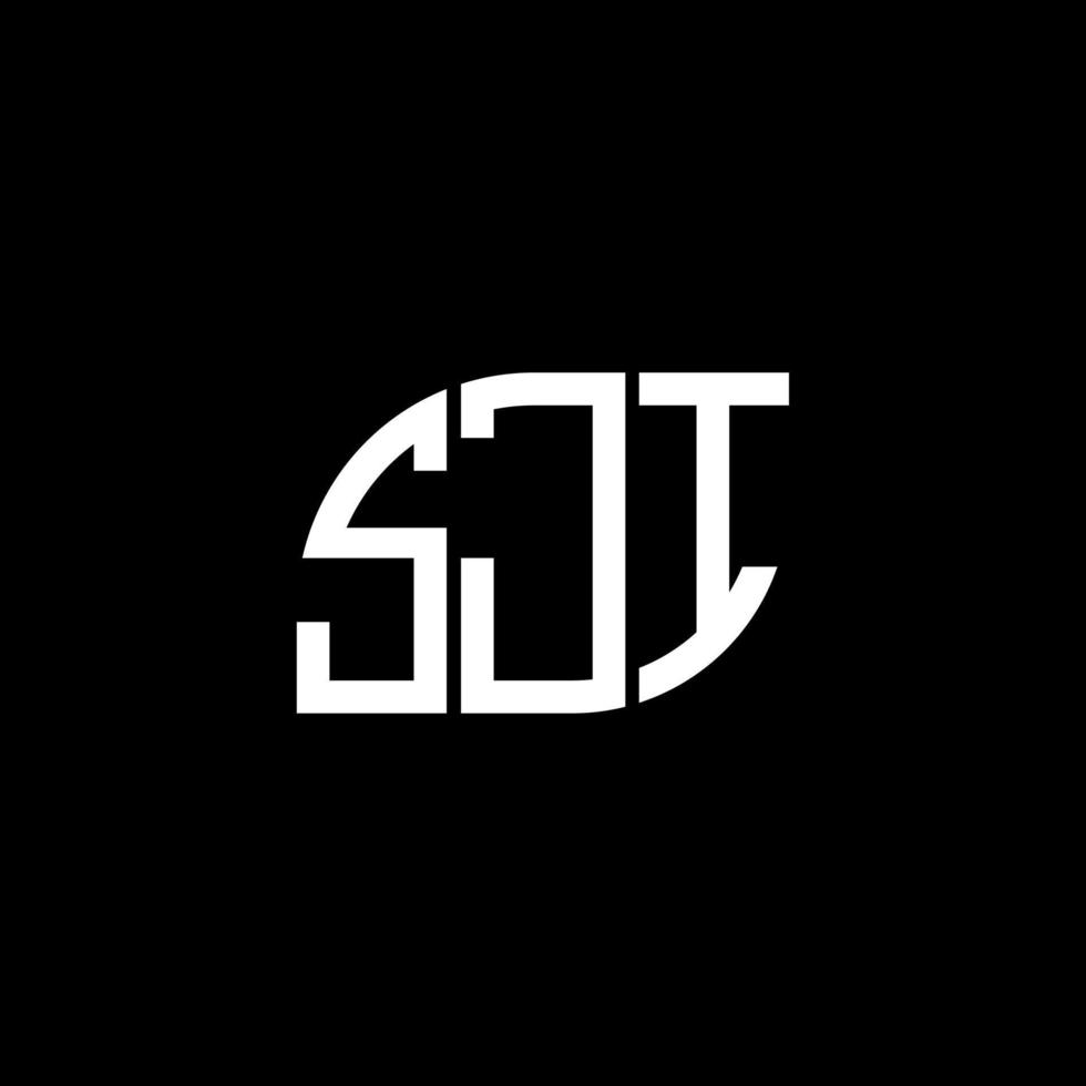 sji brev logotyp design på svart bakgrund. sji kreativa initialer bokstavslogotyp koncept. sji bokstavsdesign. vektor