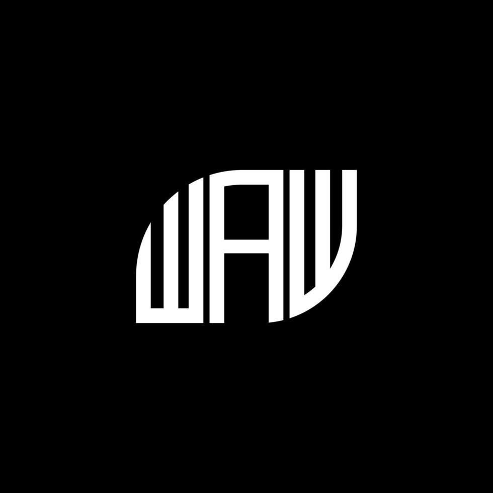 waw kreativa initialer brev logotyp koncept. waw letter design.waw letter logotyp design på svart bakgrund. waw kreativa initialer brev logotyp koncept. waw bokstavsdesign. vektor