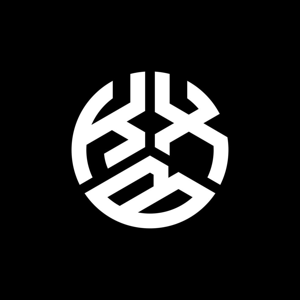 kxb-Buchstaben-Logo-Design auf schwarzem Hintergrund. kxb kreative Initialen schreiben Logo-Konzept. kxb Briefdesign. vektor