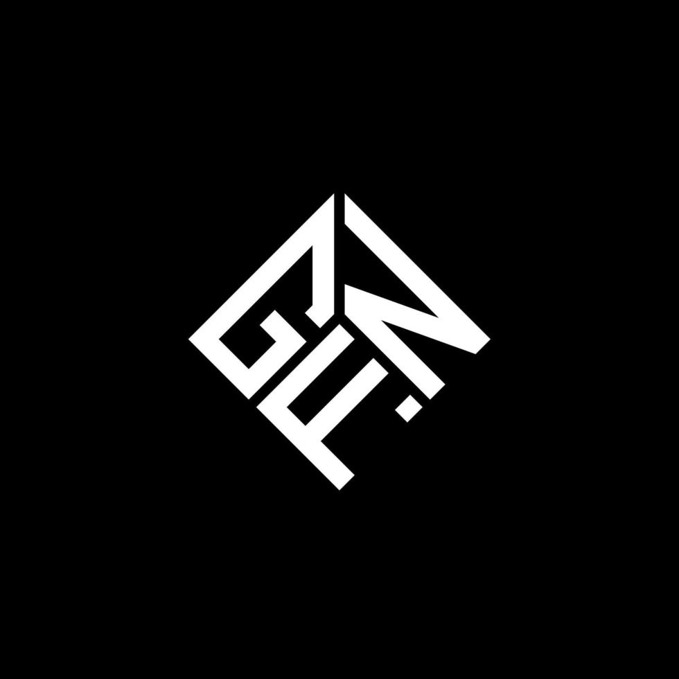 gfn brev logotyp design på svart bakgrund. gfn kreativa initialer brev logotyp koncept. gfn-bokstavsdesign. vektor