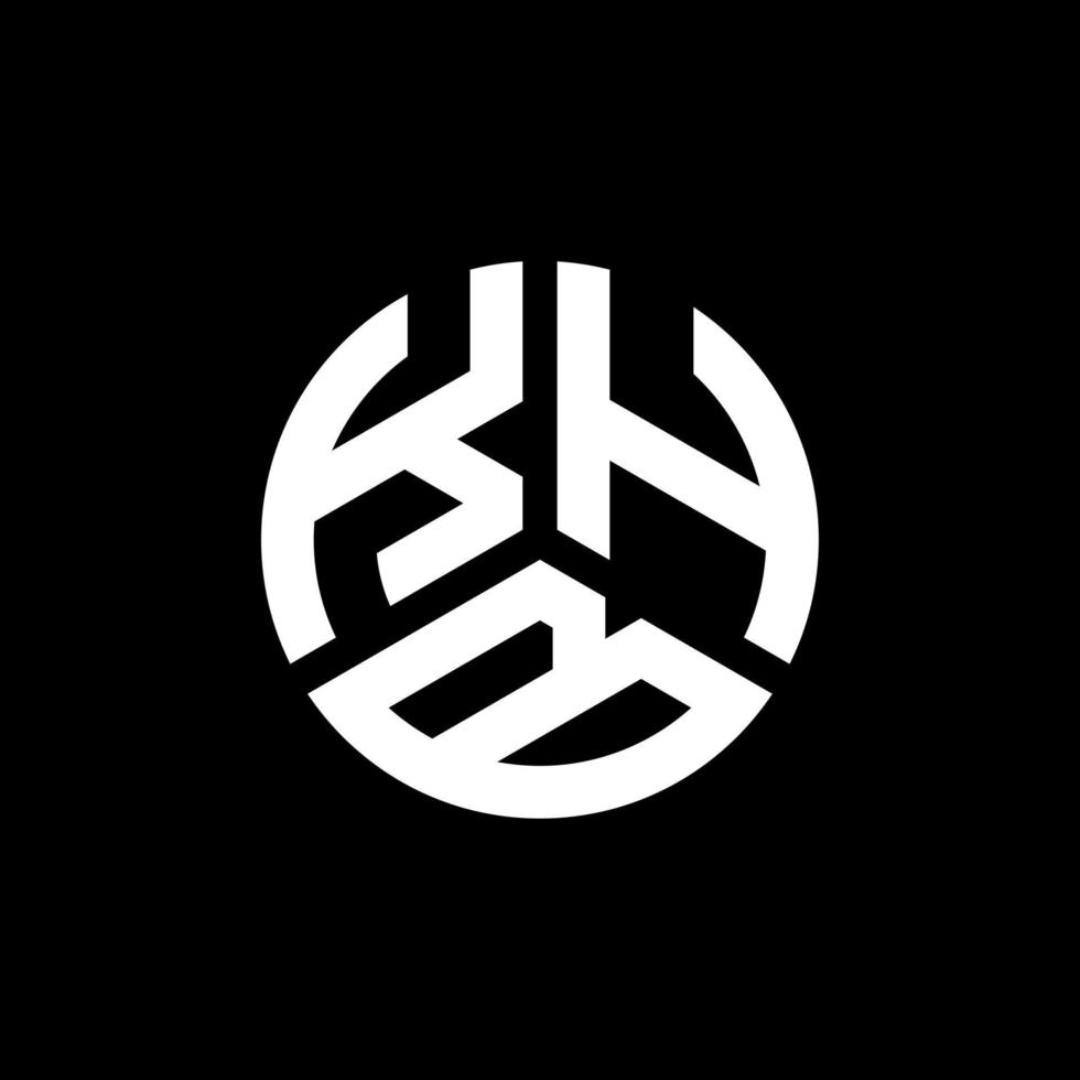 khb-Brief-Logo-Design auf schwarzem Hintergrund. khb kreatives Initialen-Brief-Logo-Konzept. khb Briefgestaltung. vektor