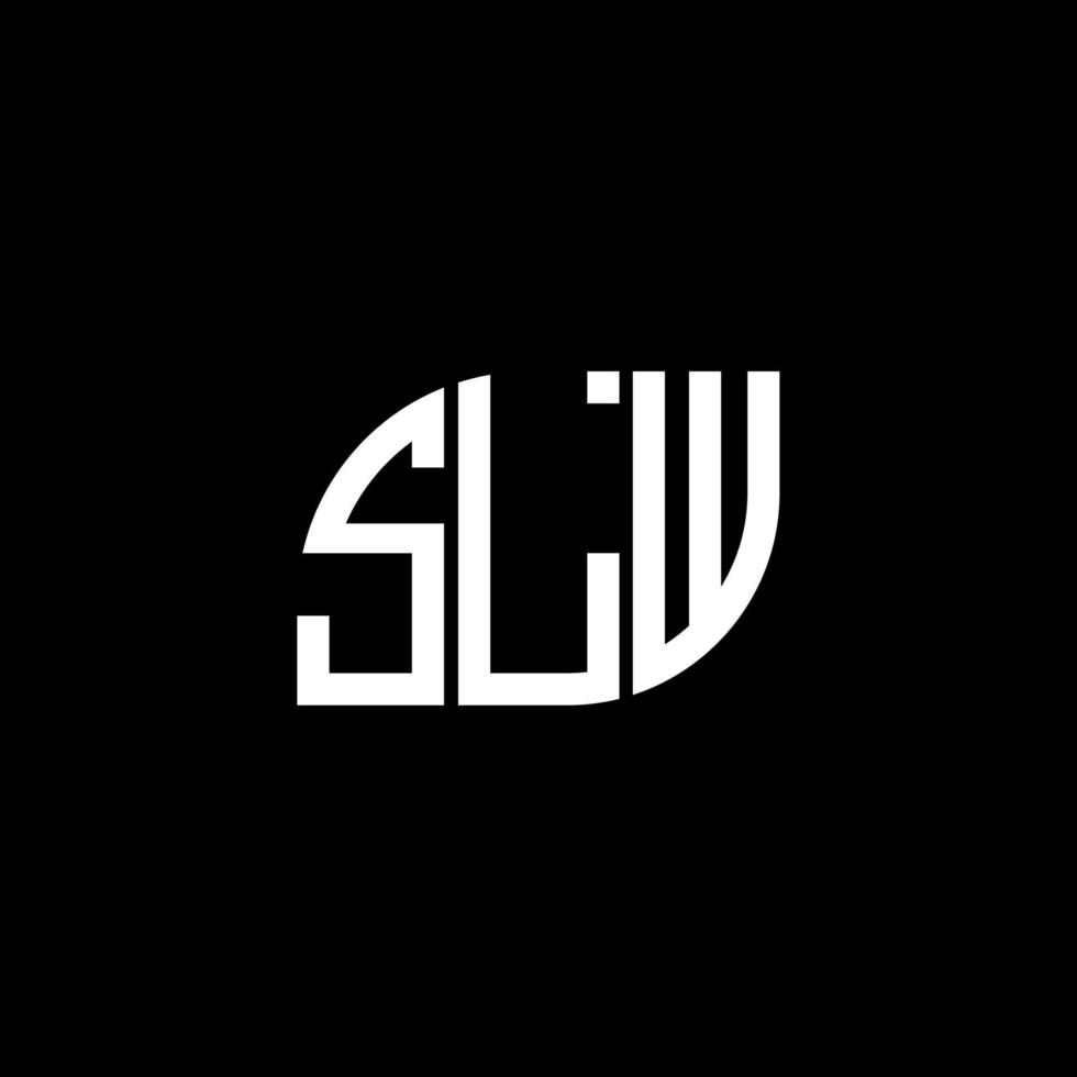 slw-Buchstaben-Design. slw-Buchstaben-Logo-Design auf schwarzem Hintergrund. slw kreative Initialen schreiben Logo-Konzept. slw-Buchstaben-Design. slw-Buchstaben-Logo-Design auf schwarzem Hintergrund. s vektor
