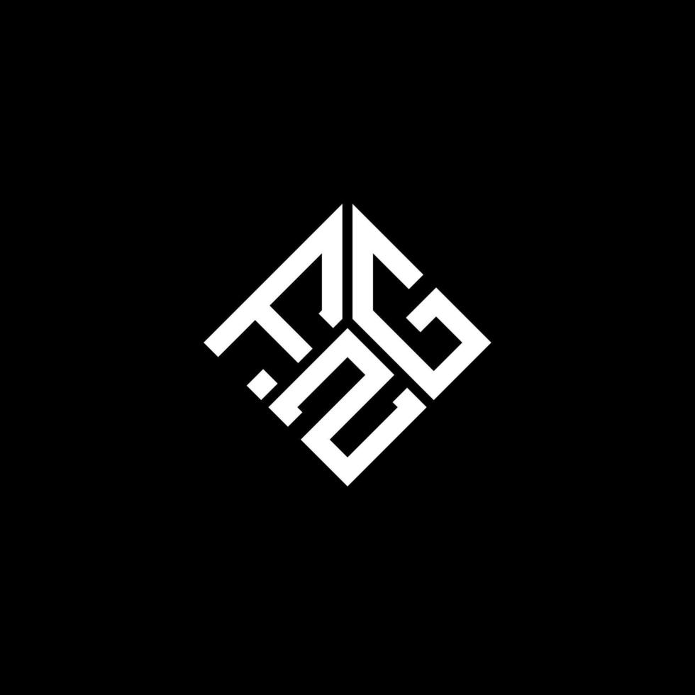 fzg brev logotyp design på svart bakgrund. fzg kreativa initialer brev logotyp koncept. fzg bokstavsdesign. vektor