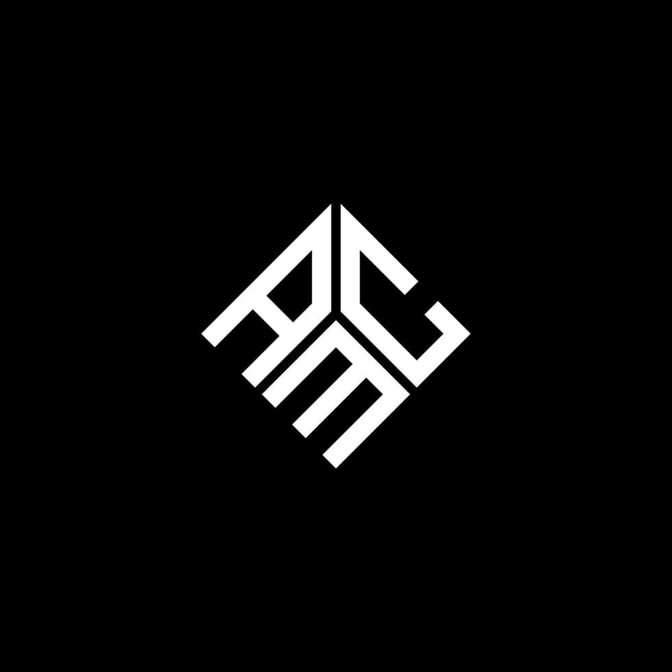 amc-Buchstaben-Logo-Design auf schwarzem Hintergrund. amc kreative Initialen schreiben Logo-Konzept. amc Briefdesign. vektor