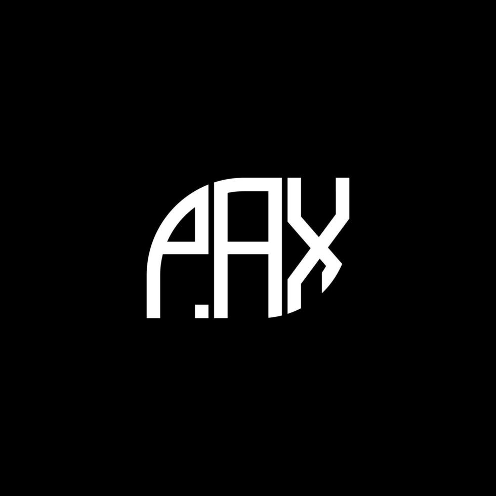 pax brev logotyp design på svart bakgrund. pax kreativa initialer brev logotyp concept.pax vektor brev design.