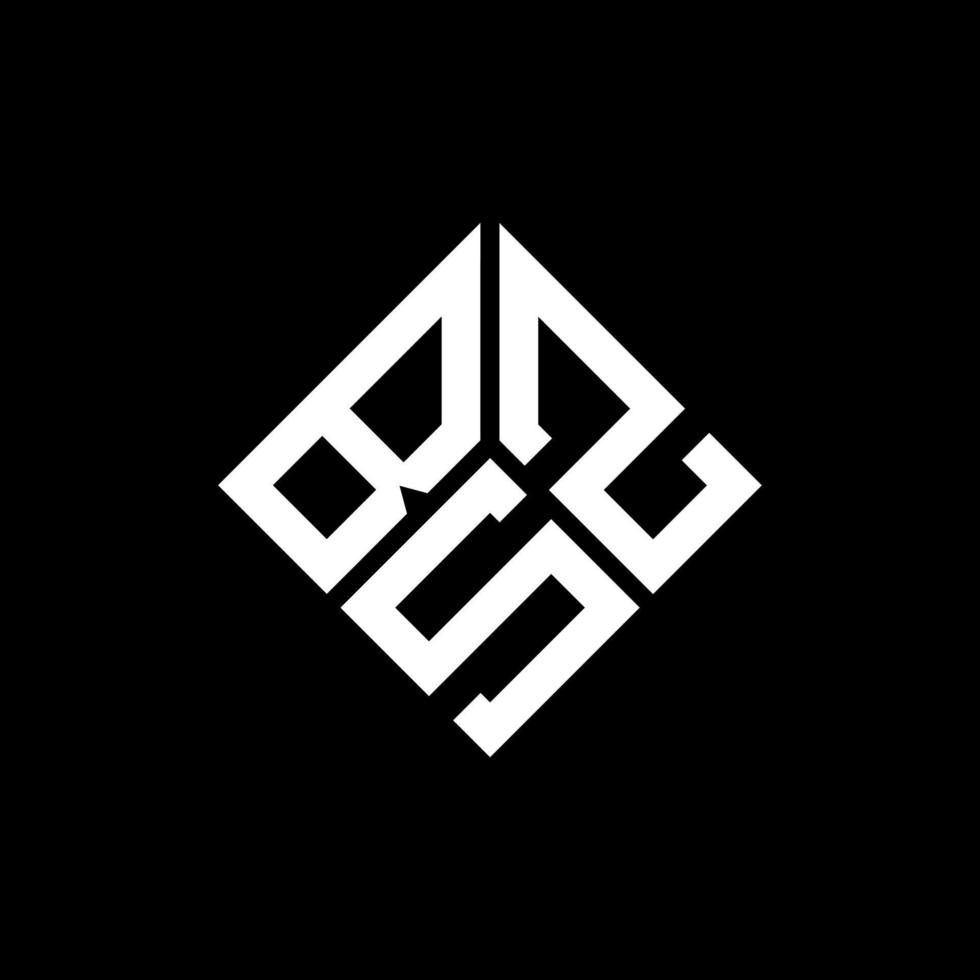bsz-Buchstaben-Logo-Design auf schwarzem Hintergrund. bsz kreative Initialen schreiben Logo-Konzept. bsz Briefgestaltung. vektor