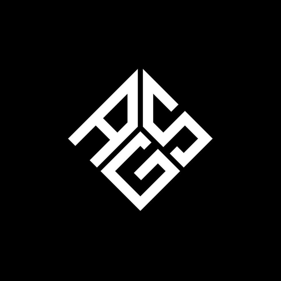 ags brev logotyp design på svart bakgrund. ags kreativa initialer brev logotyp koncept. ags bokstavsdesign. vektor