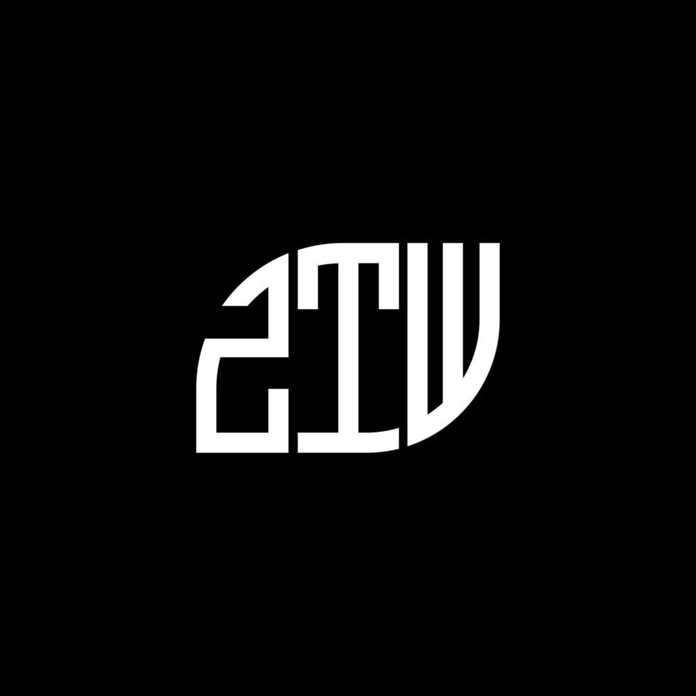 ztw brev logotyp design på svart bakgrund. ztw kreativa initialer brev logotyp koncept. ztw bokstavsdesign. vektor