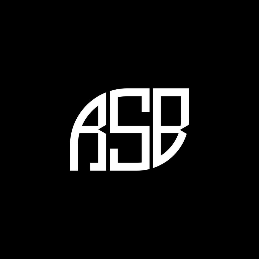 rsb-Buchstaben-Logo-Design auf schwarzem Hintergrund. rsb kreative Initialen schreiben Logo-Konzept. rsb Briefgestaltung. vektor