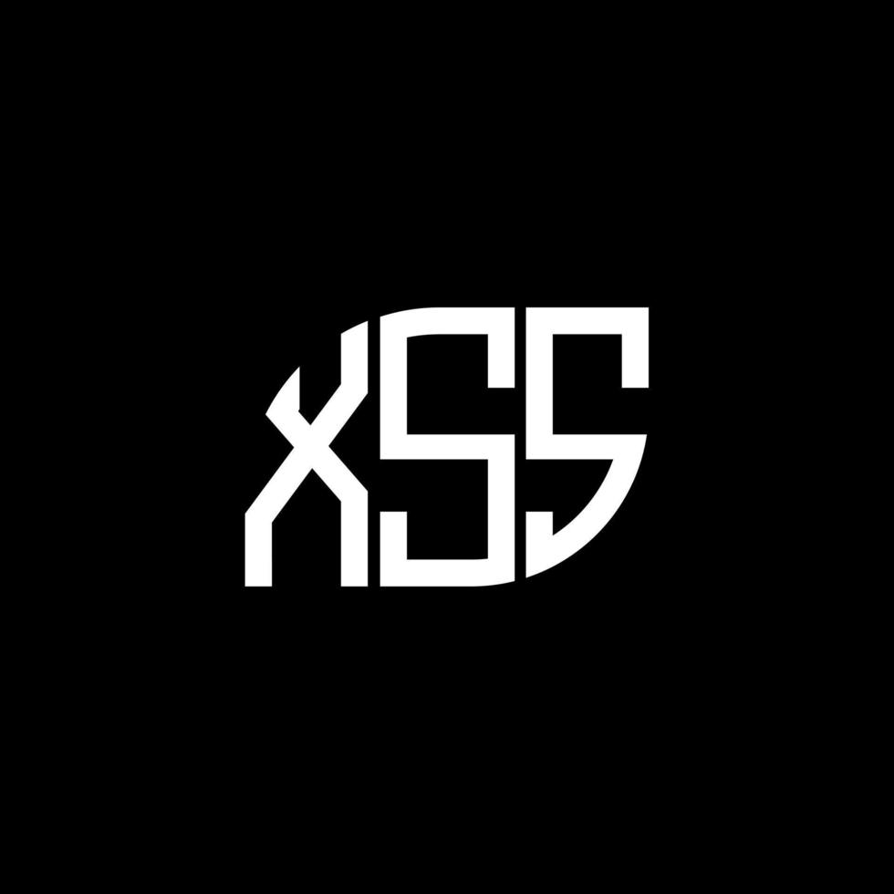 xss letter design.xss letter logo design på svart bakgrund. xss kreativa initialer bokstavslogotyp koncept. xss letter design.xss letter logo design på svart bakgrund. x vektor