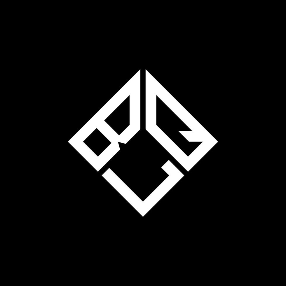 blq-Buchstaben-Logo-Design auf schwarzem Hintergrund. blq kreative Initialen schreiben Logo-Konzept. blq Briefgestaltung. vektor