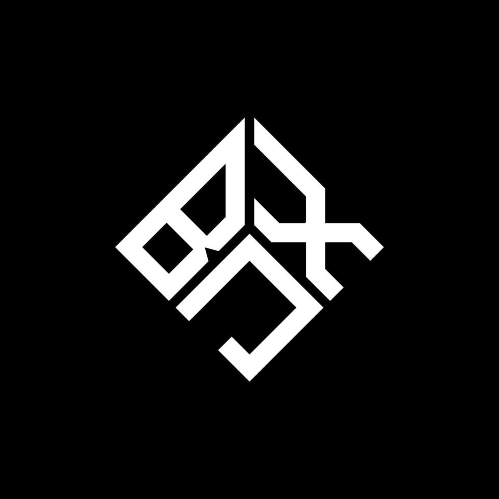 bjx brev logotyp design på svart bakgrund. bjx kreativa initialer brev logotyp koncept. bjx bokstavsdesign. vektor