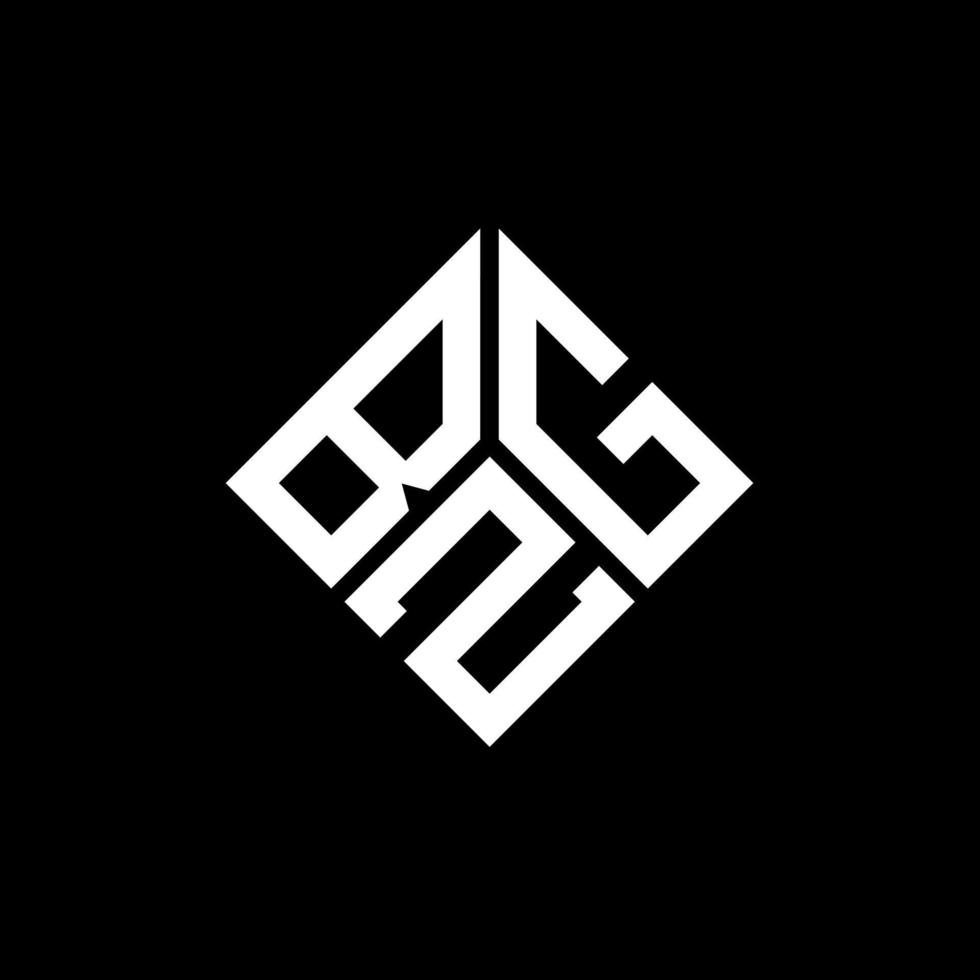 bzg letter design.bzg letter logotyp design på svart bakgrund. bzg kreativa initialer brev logotyp koncept. bzg letter design.bzg letter logotyp design på svart bakgrund. b vektor