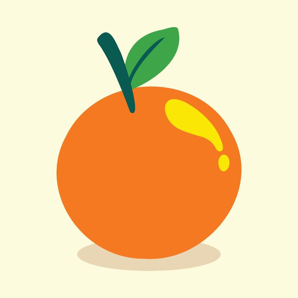 handritad orange färsk frukt, tropisk frukt, hälsosam frukt vektor