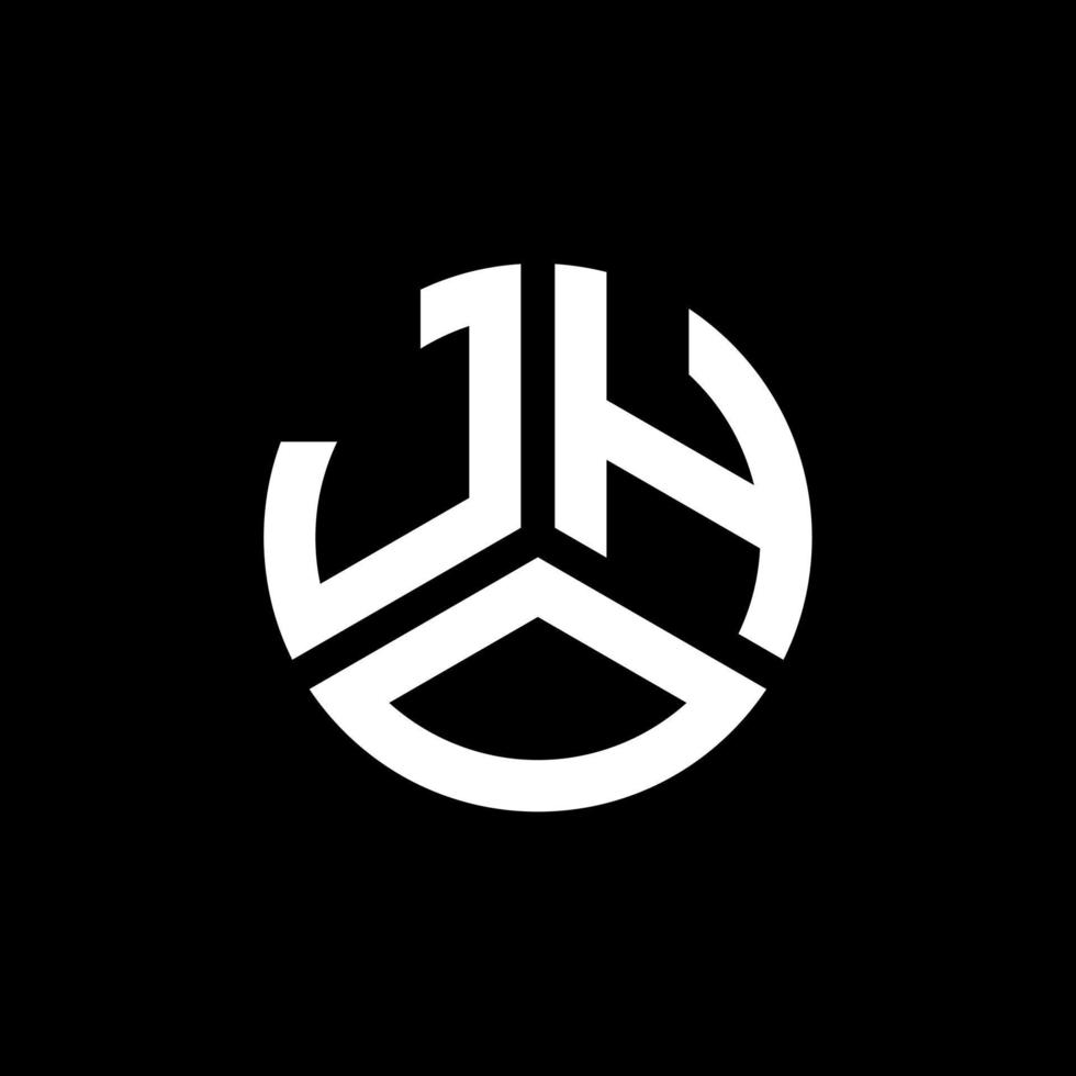 jho brev logotyp design på svart bakgrund. jho kreativa initialer bokstavslogotyp koncept. jho bokstavsdesign. vektor