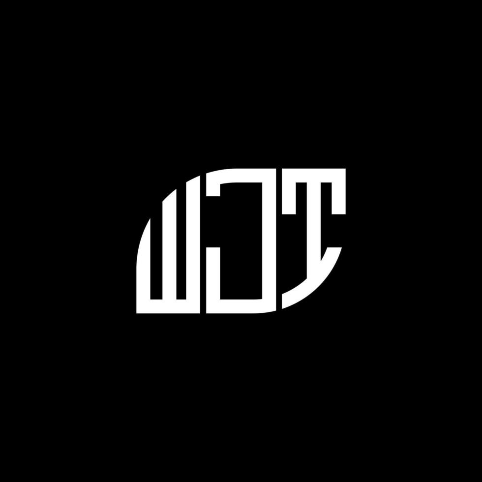 wjt brev logotyp design på svart bakgrund. wjt kreativa initialer bokstavslogotyp koncept. wjt bokstavsdesign. vektor