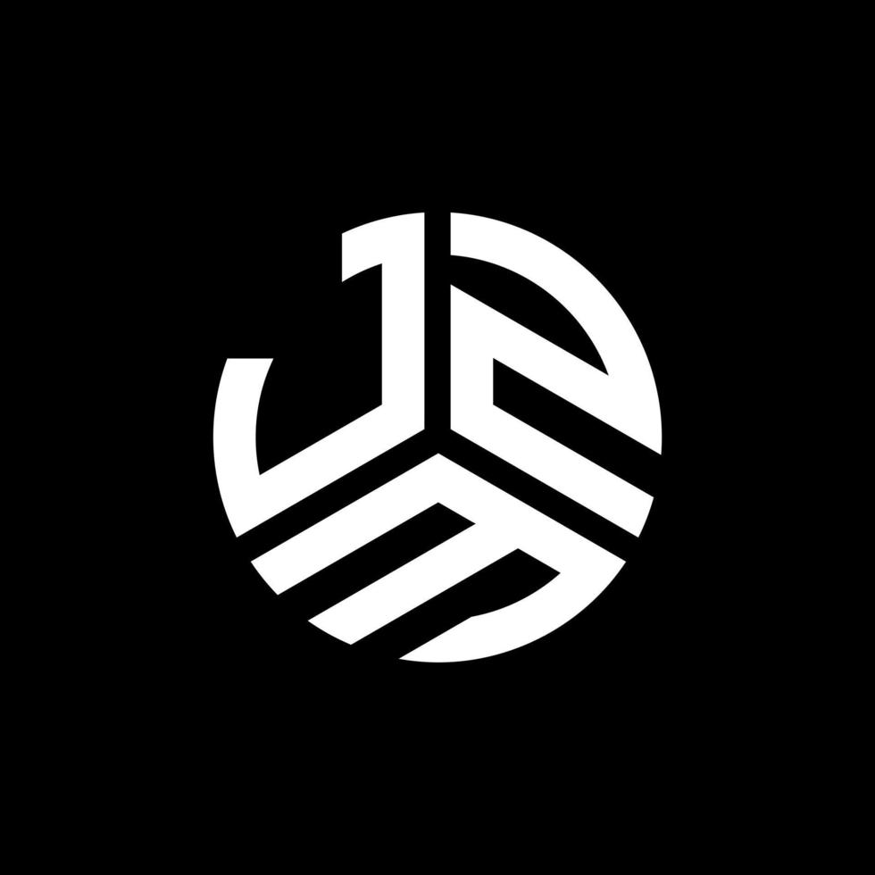 jzm brev logotyp design på svart bakgrund. jzm kreativa initialer bokstavslogotyp koncept. jzm bokstavsdesign. vektor