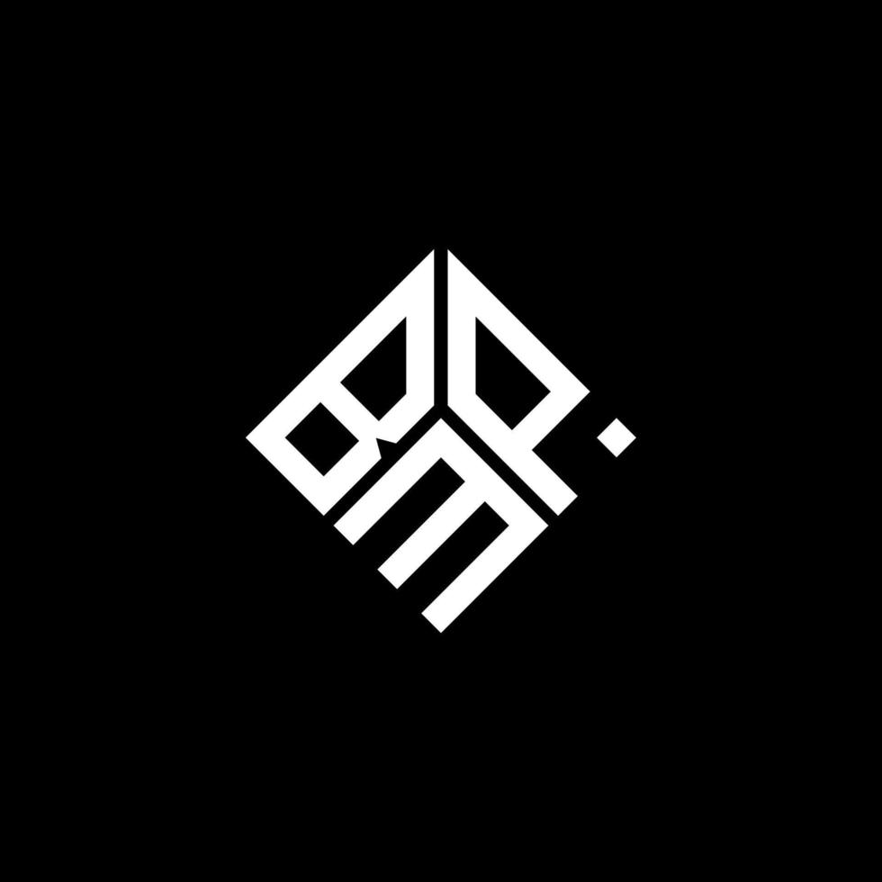 bmp-Brief-Logo-Design auf schwarzem Hintergrund. bmp kreative Initialen schreiben Logo-Konzept. BMP-Briefgestaltung. vektor