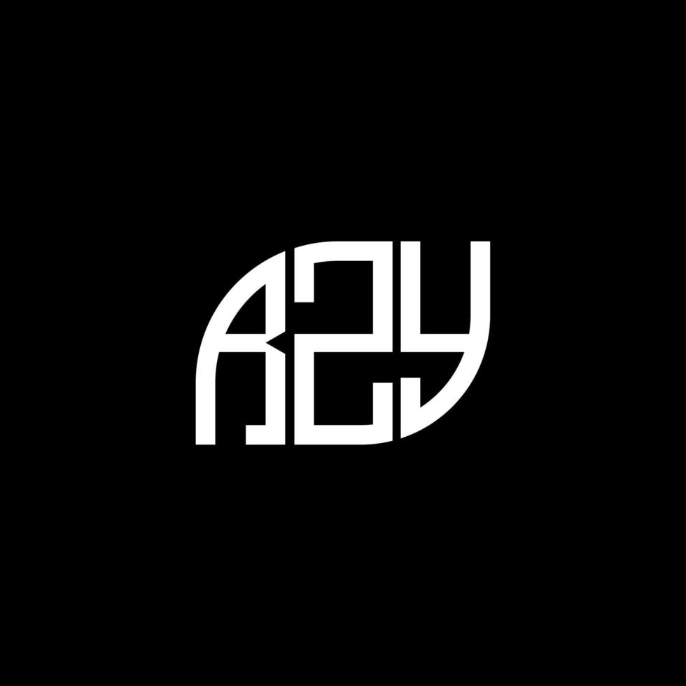 rzy brev logotyp design på svart bakgrund. rzy kreativa initialer brev logotyp koncept. rzy brev design. vektor