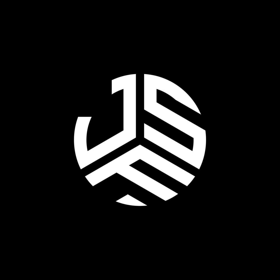 jsf brev logotyp design på svart bakgrund. jsf kreativa initialer bokstavslogotyp koncept. jsf-bokstavsdesign. vektor