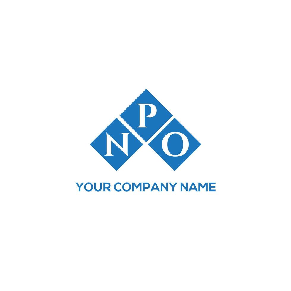 npo-Brief-Logo-Design auf weißem Hintergrund. npo kreative Initialen schreiben Logo-Konzept. npo Briefgestaltung. vektor
