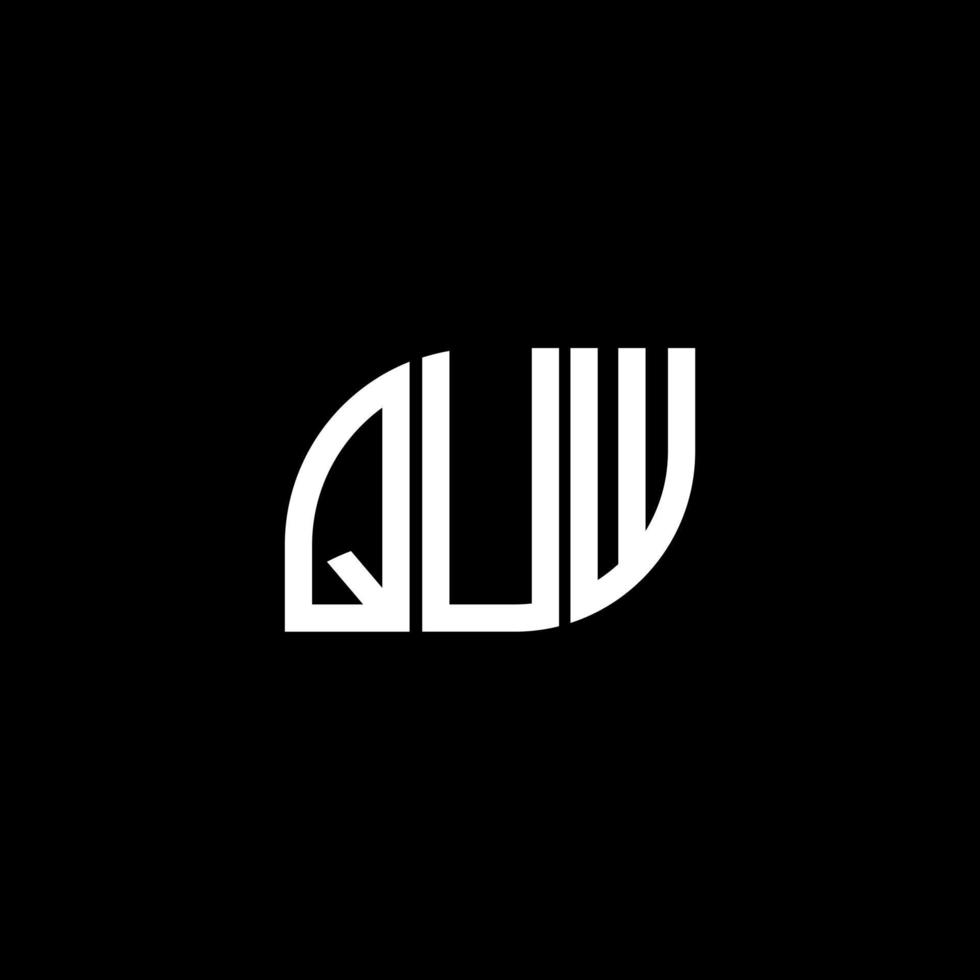 . quw letter design.quw letter logotyp design på svart bakgrund. quw kreativa initialer brev logotyp koncept. quw letter design.quw letter logotyp design på svart bakgrund. q vektor