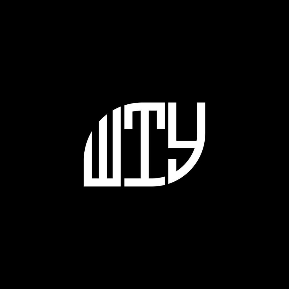 wty-Buchstaben-Design.wty-Buchstaben-Logo-Design auf schwarzem Hintergrund. wty kreative Initialen schreiben Logo-Konzept. wty-Buchstaben-Design.wty-Buchstaben-Logo-Design auf schwarzem Hintergrund. w vektor