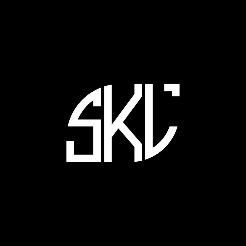 skl brev logotyp design på svart bakgrund. skl kreativa initialer bokstavslogotyp koncept. skl bokstavsdesign. vektor