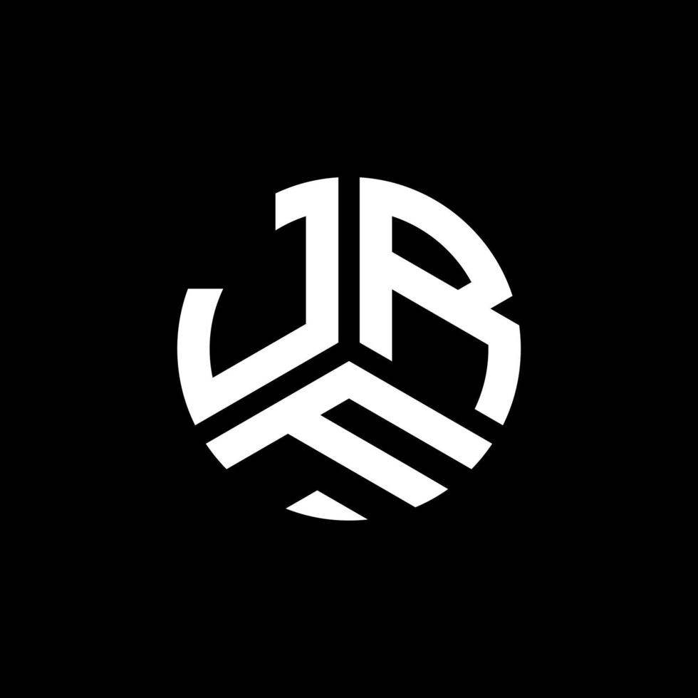 JRF-Brief-Logo-Design auf schwarzem Hintergrund. jrf kreatives Initialen-Buchstaben-Logo-Konzept. jrf Briefgestaltung. vektor