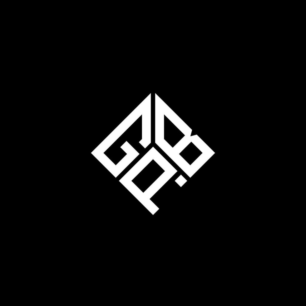 gpb-Buchstaben-Logo-Design auf schwarzem Hintergrund. gpb kreatives Initialen-Buchstaben-Logo-Konzept. GPB-Briefgestaltung. vektor