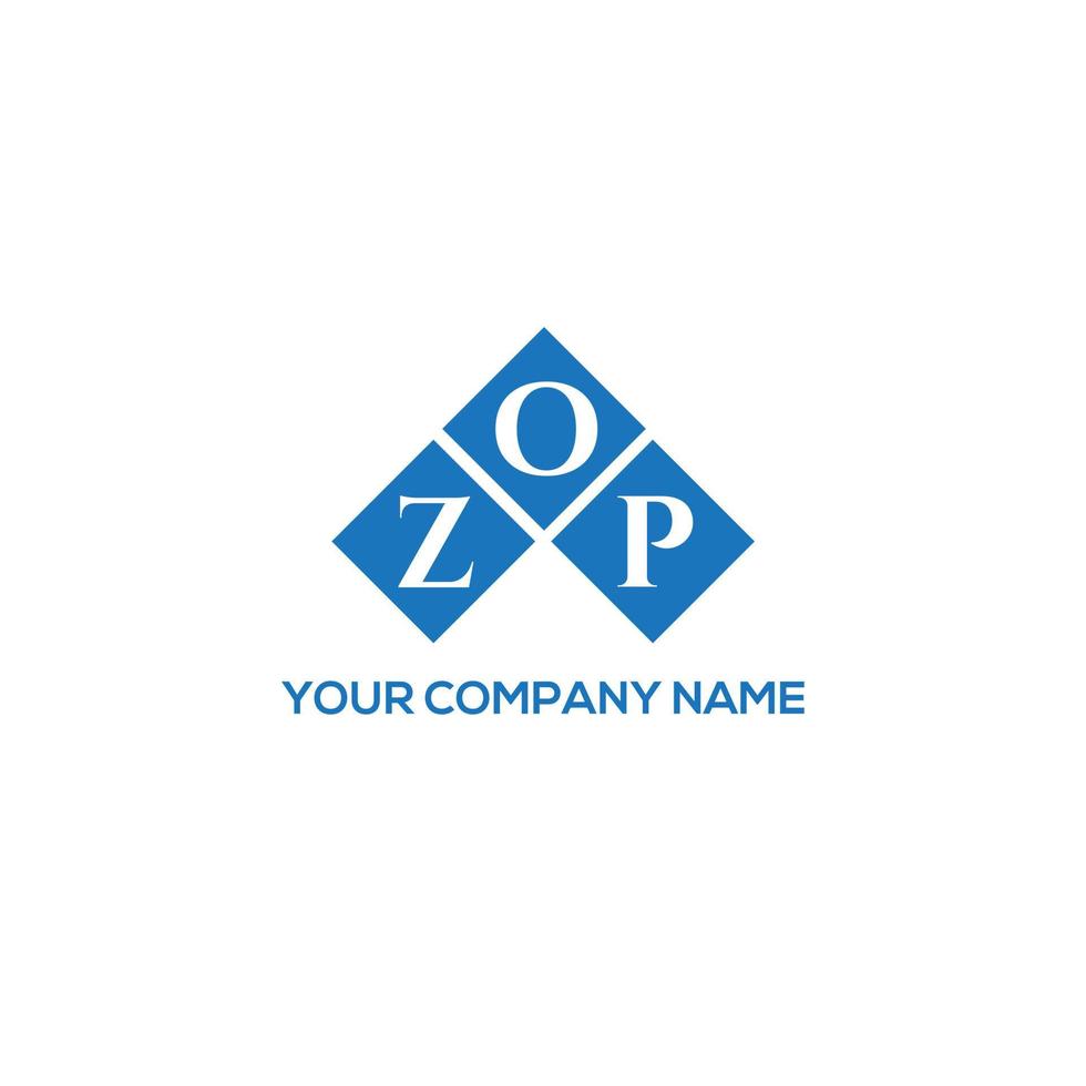 Zop-Brief-Logo-Design auf weißem Hintergrund. Zop kreatives Initialen-Buchstaben-Logo-Konzept. Zop-Buchstaben-Design. vektor