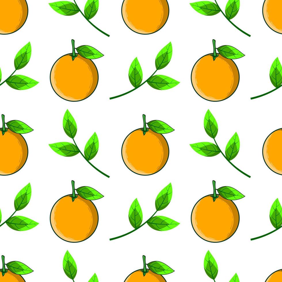 orange frukt sömlösa mönster vektor