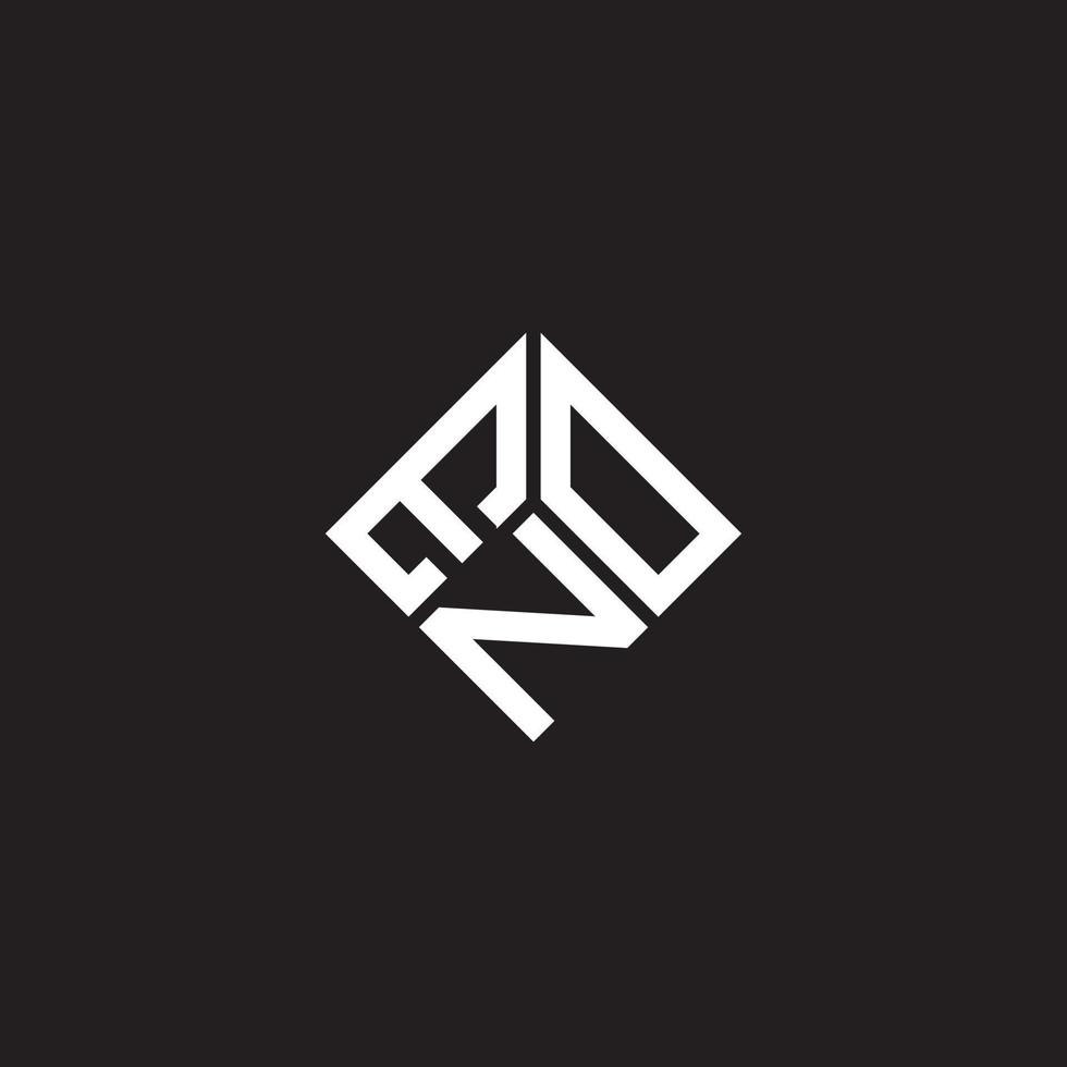 Eno-Brief-Logo-Design auf schwarzem Hintergrund. eno kreative Initialen schreiben Logo-Konzept. Eno Briefgestaltung. vektor