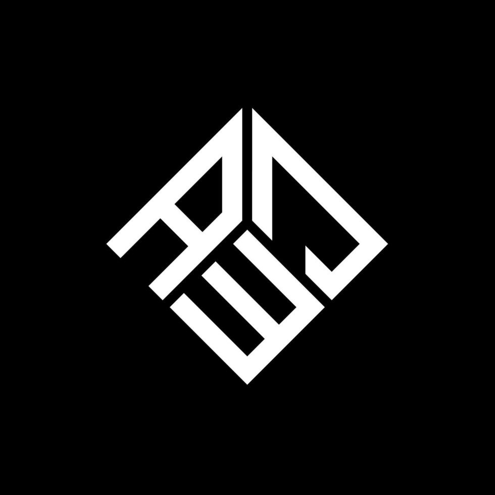 awj-Buchstaben-Logo-Design auf schwarzem Hintergrund. awj kreative Initialen schreiben Logo-Konzept. awj Briefgestaltung. vektor