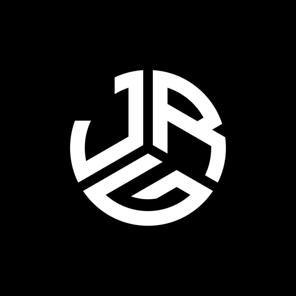 jrg brev logotyp design på svart bakgrund. jrg kreativa initialer bokstavslogotyp koncept. jrg bokstavsdesign. vektor