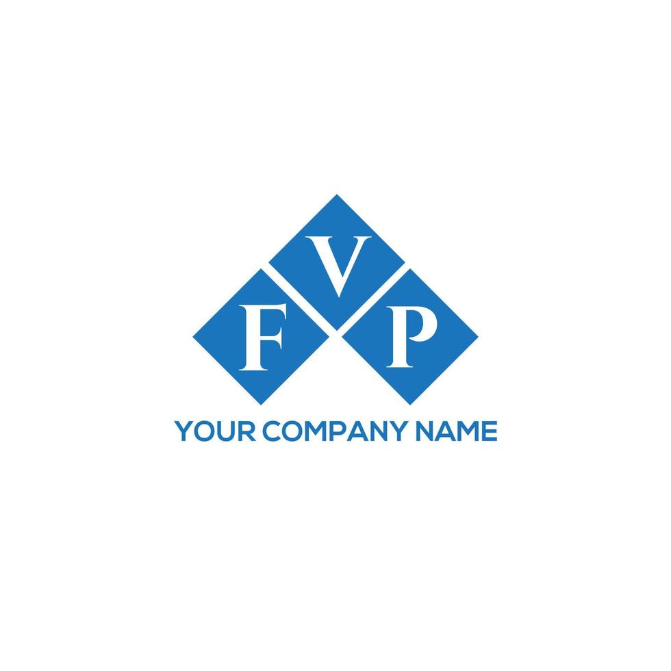 fvp-Brief-Logo-Design auf weißem Hintergrund. fvp kreative Initialen schreiben Logo-Konzept. fvp Briefgestaltung. vektor