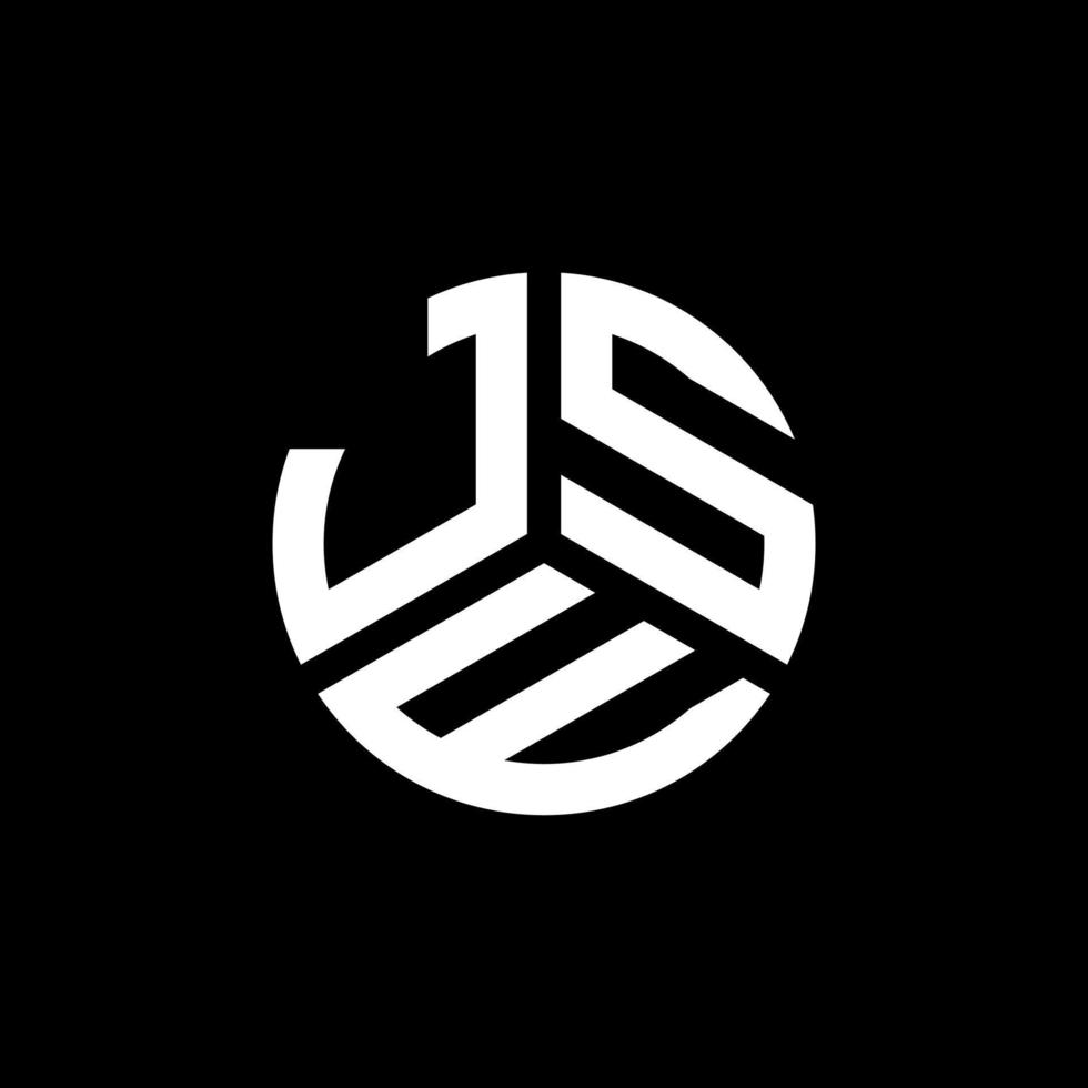 jse brev logotyp design på svart bakgrund. jse kreativa initialer bokstavslogotyp koncept. JSE-bokstavsdesign. vektor