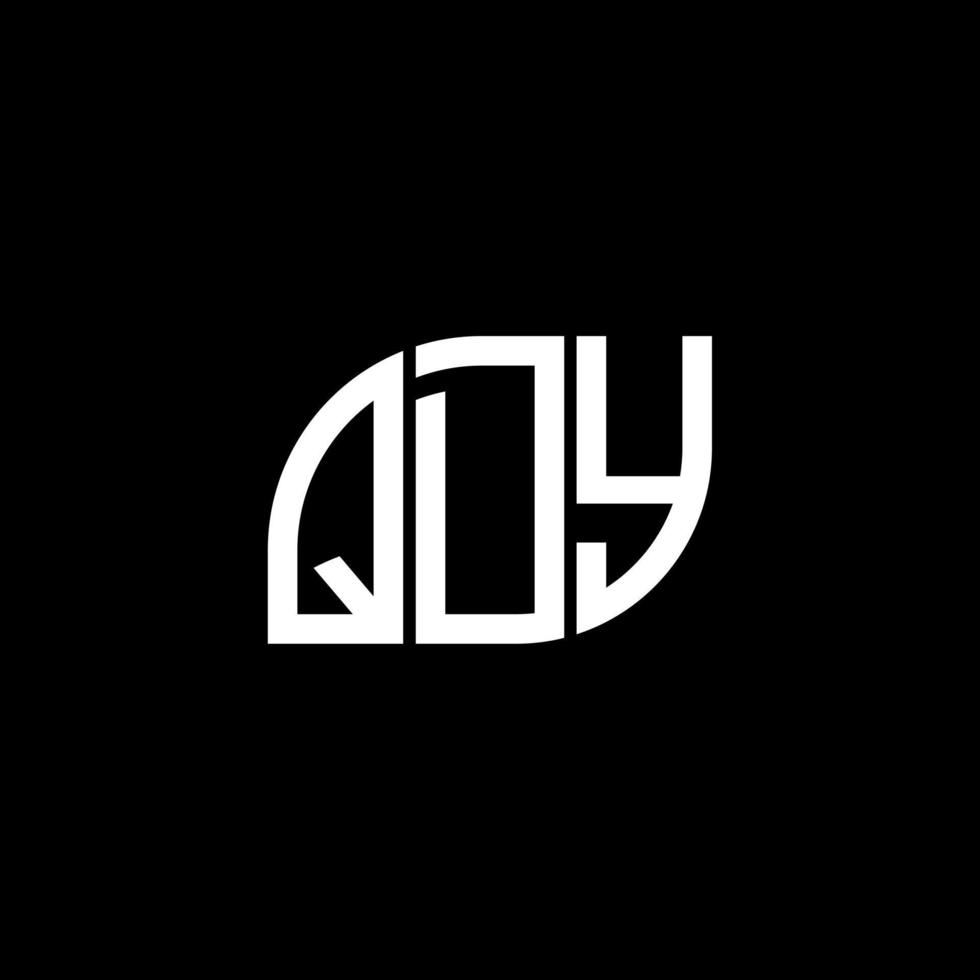 qdy brev logotyp design på svart bakgrund. qdy kreativa initialer brev logotyp koncept. qdy bokstavsdesign. vektor