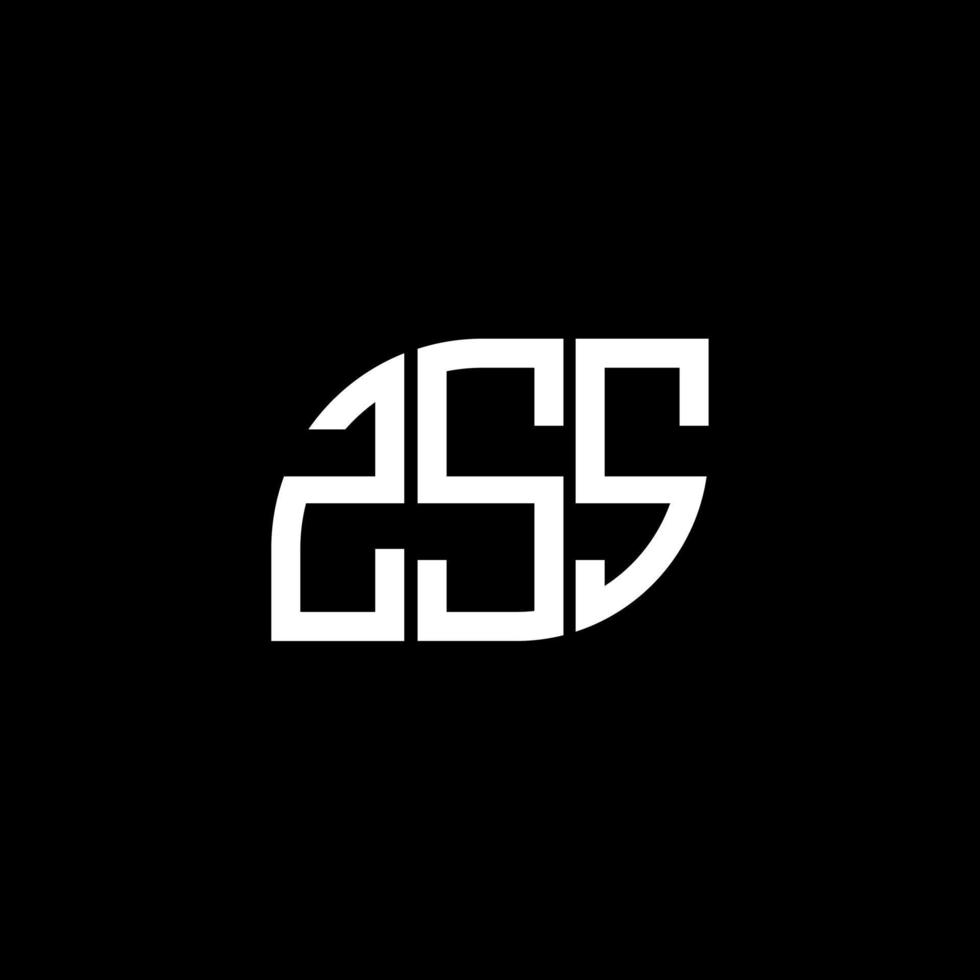 zss brev logotyp design på svart bakgrund. zss kreativa initialer bokstavslogotyp koncept. zss bokstavsdesign. vektor