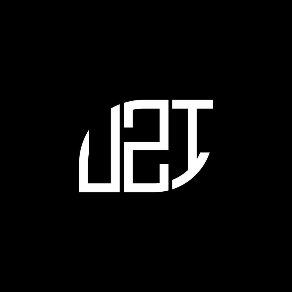 Uzi-Brief-Logo-Design auf schwarzem Hintergrund. Uzi kreatives Initialen-Buchstaben-Logo-Konzept. Uzi-Buchstaben-Design. vektor