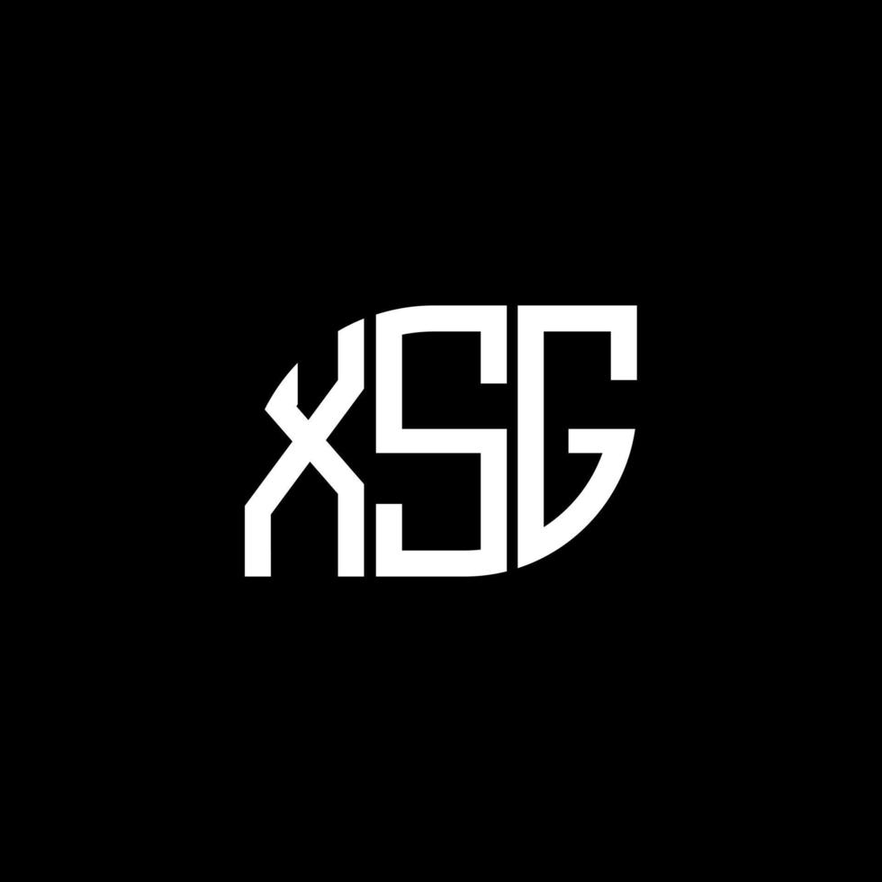 xsg brev logotyp design på svart bakgrund. xsg kreativa initialer bokstavslogotyp koncept. xsg bokstavsdesign. vektor