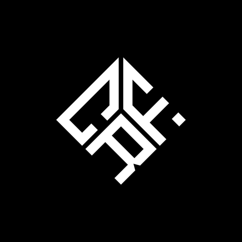 crf-Brief-Logo-Design auf schwarzem Hintergrund. crf kreative Initialen schreiben Logo-Konzept. crf Briefgestaltung. vektor