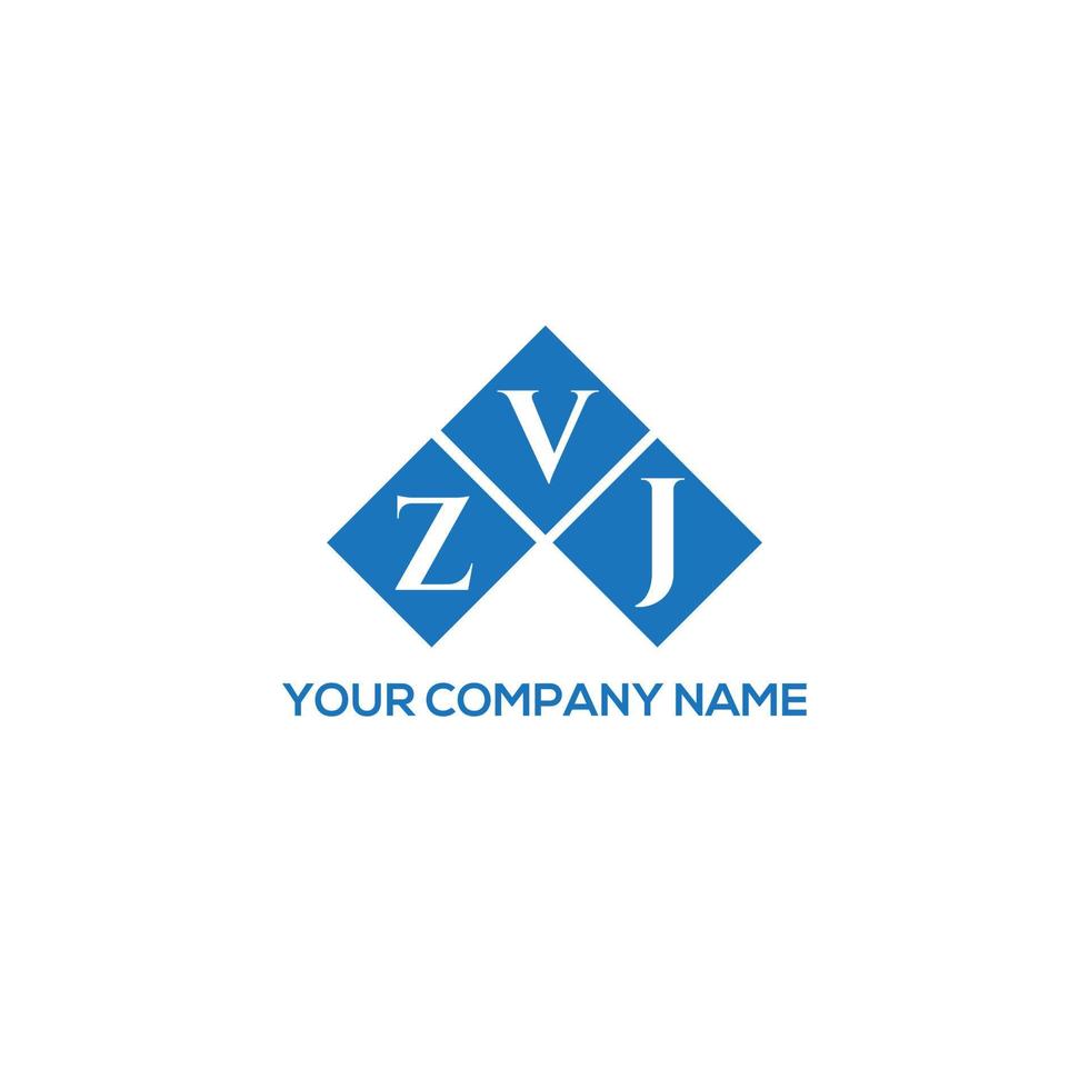 zvj-Brief-Logo-Design auf weißem Hintergrund. zvj kreative Initialen schreiben Logo-Konzept. zvj Briefgestaltung. vektor