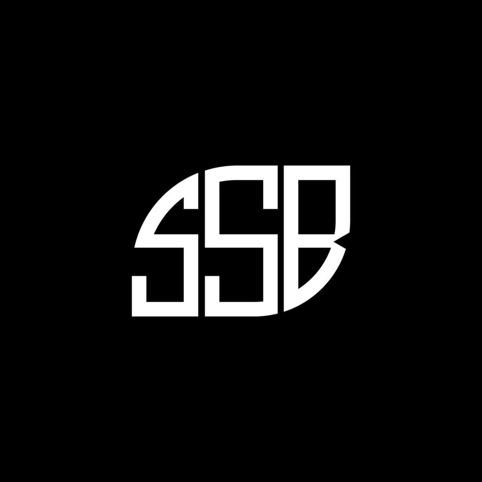 ssb brev logotyp design på svart bakgrund. ssb kreativa initialer bokstavslogotyp koncept. ssb bokstavsdesign. vektor