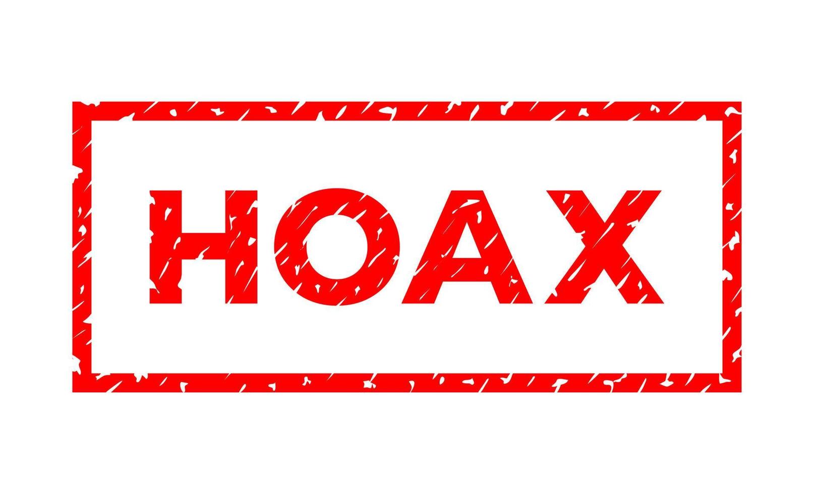 Hoax-Stempel-Grunge-Textur-Stil-Etikettenvektor zur Kennzeichnung von Betrugsmythen oder gefälschten Nachrichten in Internet-Pressemagazinen oder Medien vektor