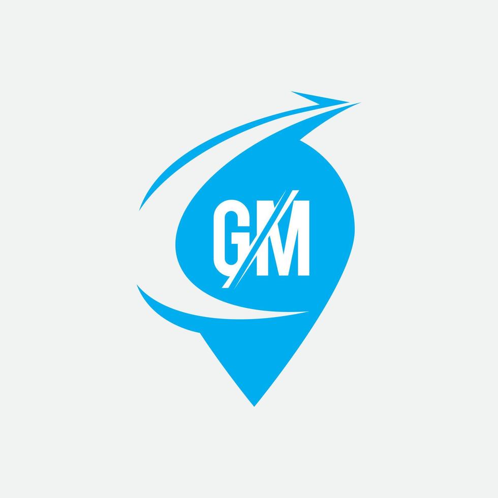 gm mg initialt baserad alfabetikonlogotyp. vektor