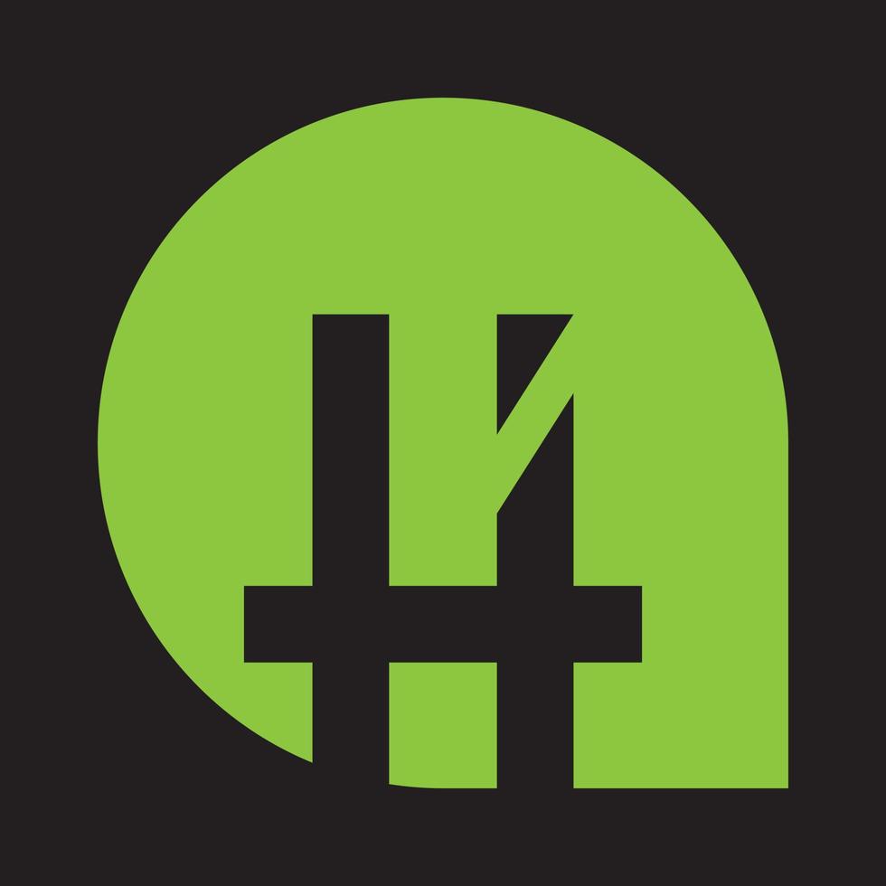 bokstaven h logo ikon design mall element vektor