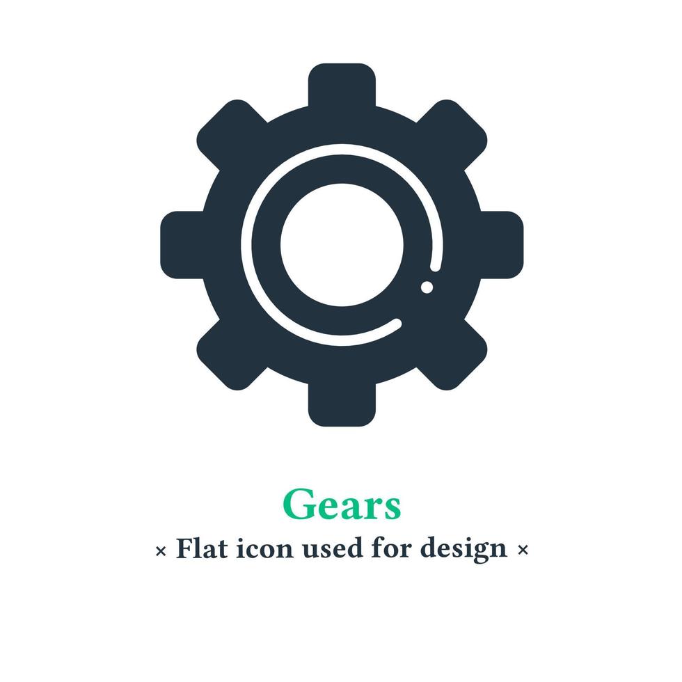 Zahnradsymbolvektor isoliert auf weißem Hintergrund. Zahnradsymbol, Einstellungen für Web- und mobile Anwendungen. vektor
